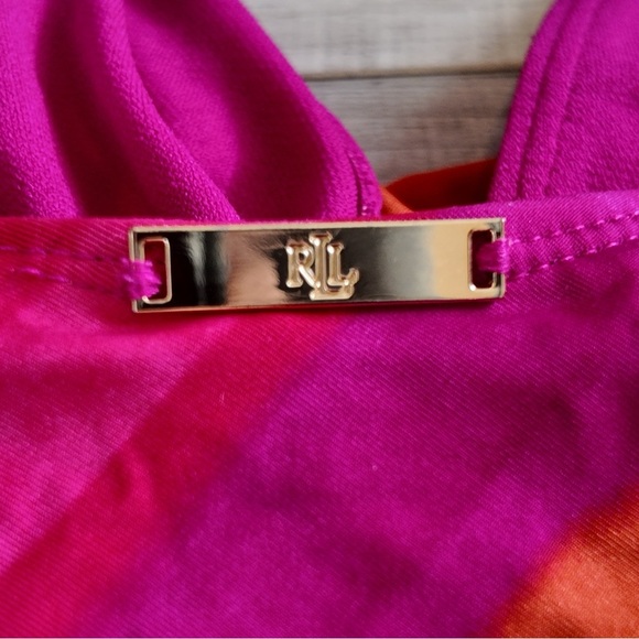 Women’s Ralph Lauren Pink Orange Purple Stripe Swimsuit - US 16 Trendy Designer - Picture 5 of 5